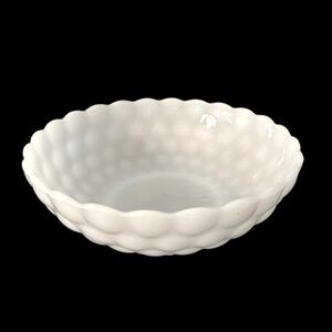 Milk Glass Scalloped Bowl